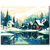 Painting by Numbers Winter in The Alps